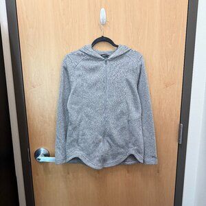 Eddie Bauer gray fleece-lined zip-up hoodie women’s medium